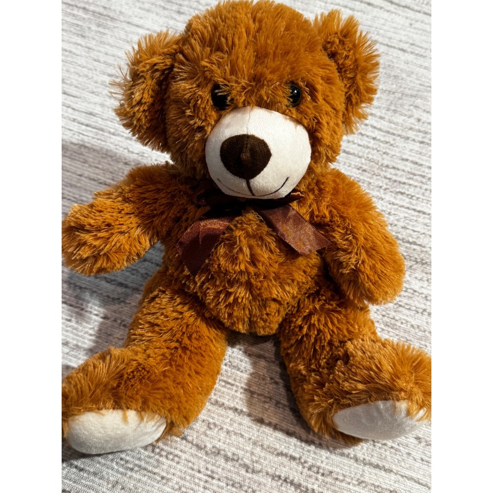 Brown Plush Teddy Bear Soft Stuffed Animal with Satin Bow 14 Inch